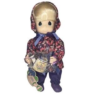 PRECIOUS MOMENTS 1995 Garden Of Friends Jasmine January Monthly Doll 12” No 1425